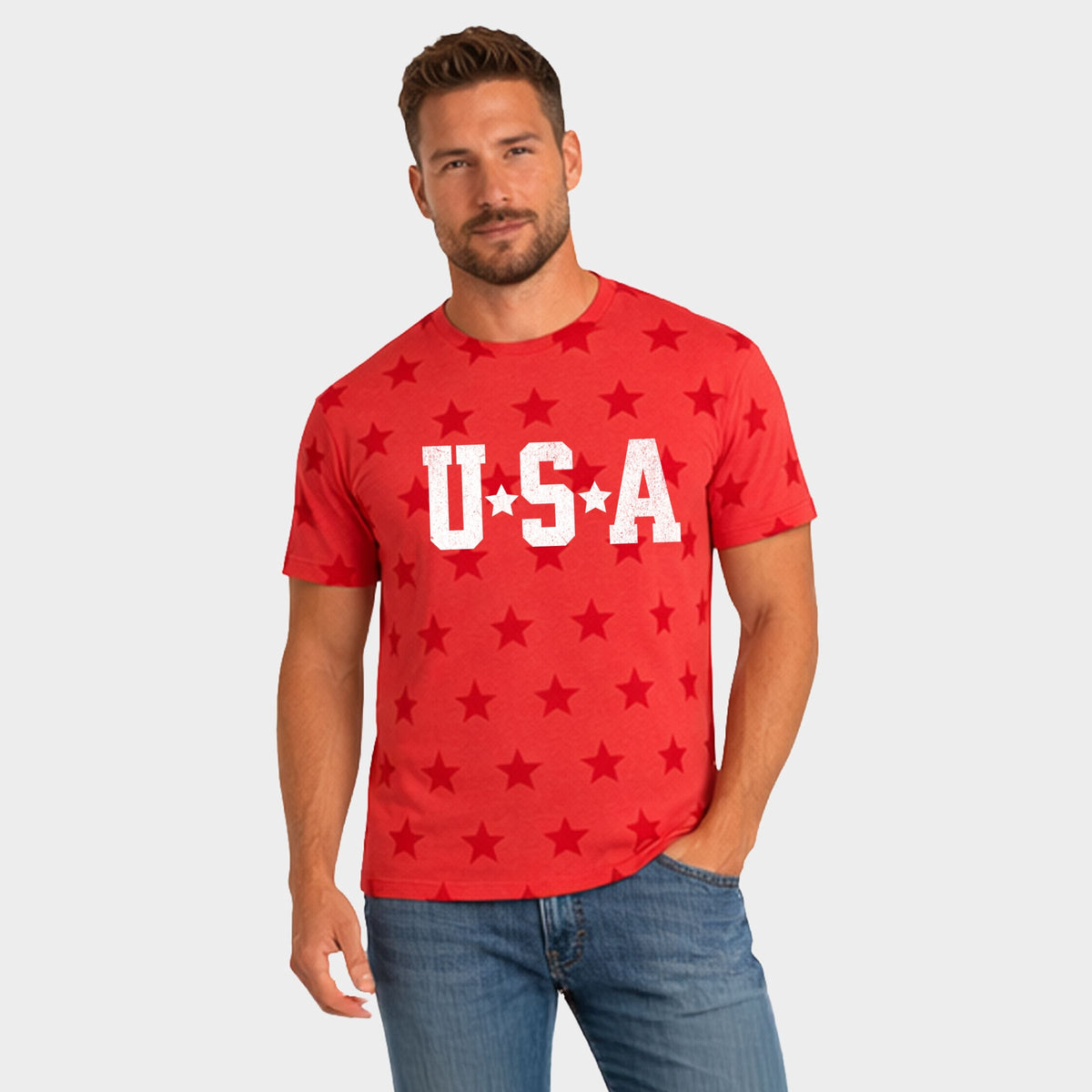 USA Stars - Men's Short Sleeve Star Tee
