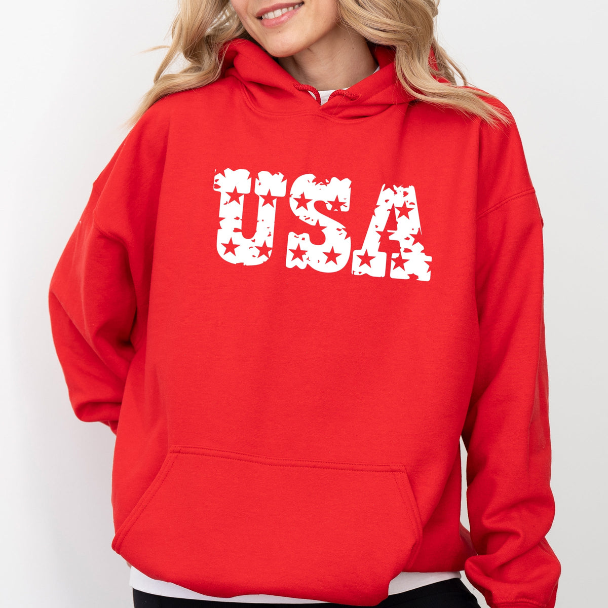 USA Distressed Stars - Women's Graphic Hoodie