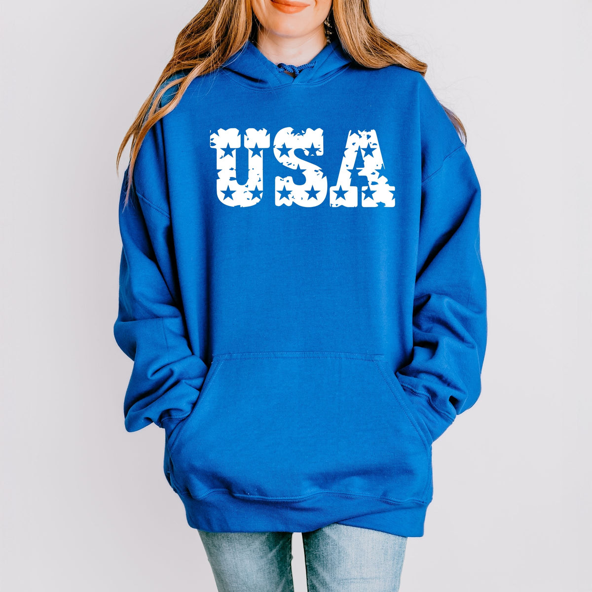 USA Distressed Stars - Women's Graphic Hoodie