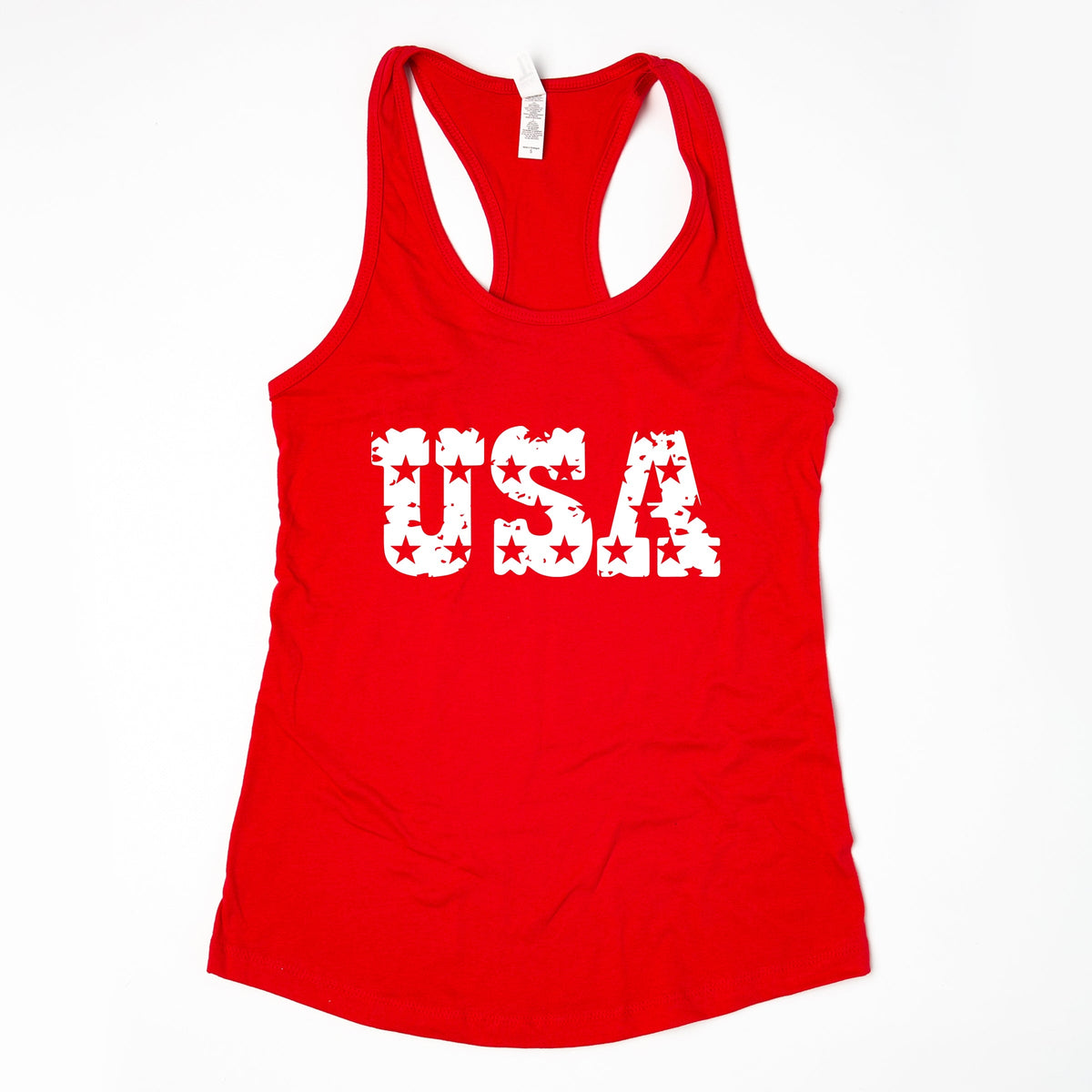 USA Distressed Stars - Women's Graphic Racerback Tank Top