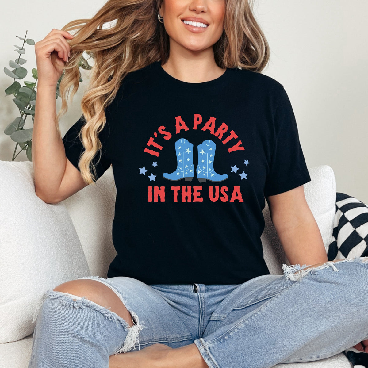 It's A Party Boots - Women's Short Sleeve Graphic T-Shirt