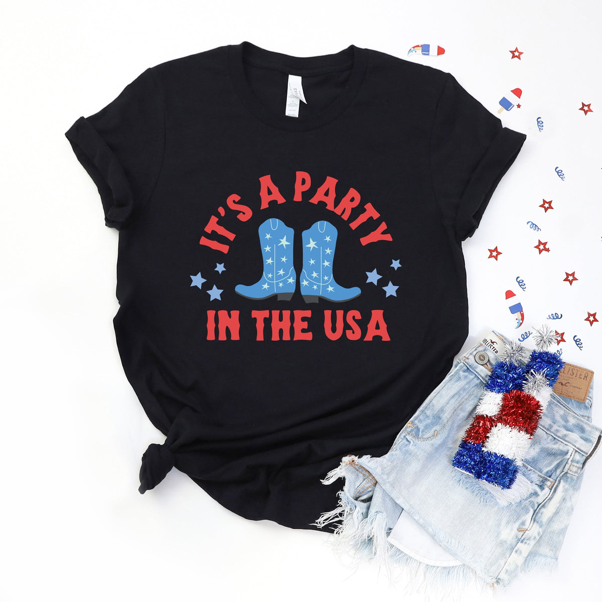 It's A Party Boots - Women's Short Sleeve Graphic T-Shirt