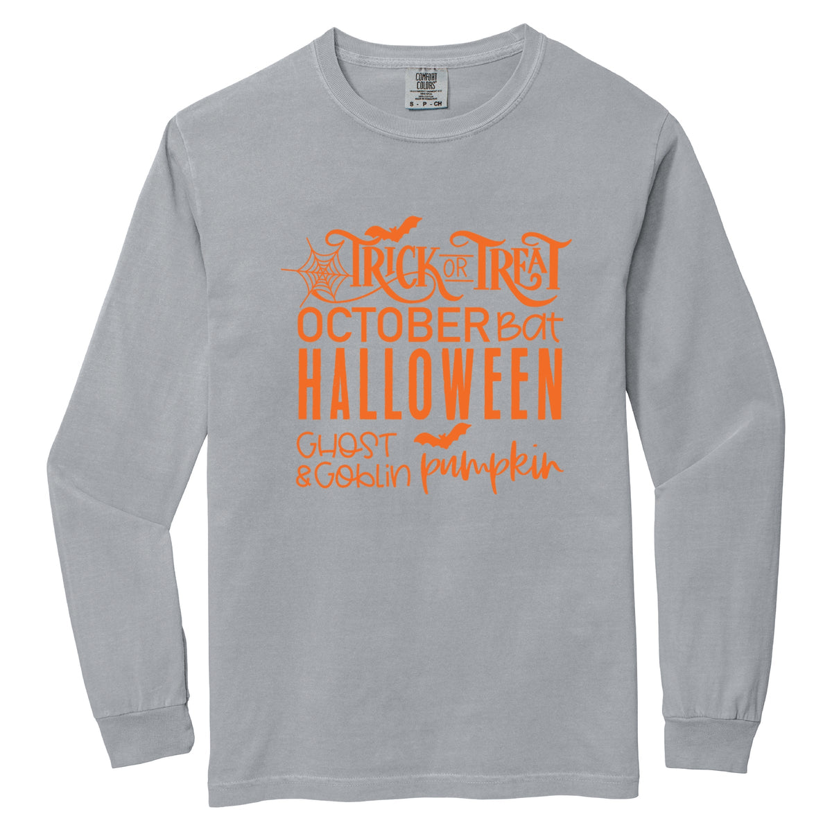 Halloween Sayings - Women's Garment Dyed Long Sleeve Graphic T-Shirt