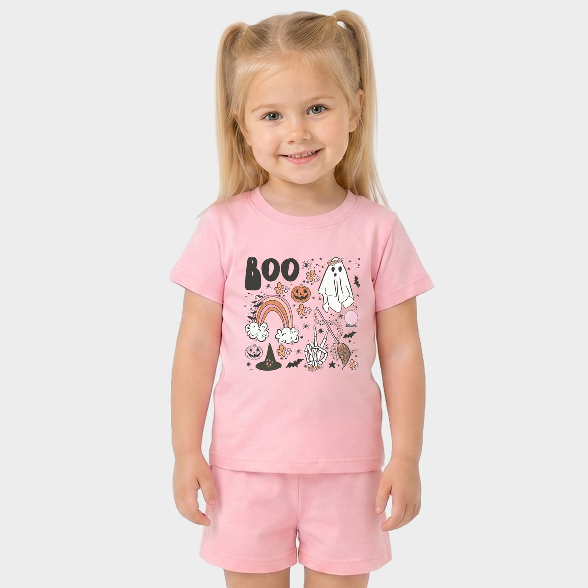 Halloween Cluster - Toddler Crew Shorts Set