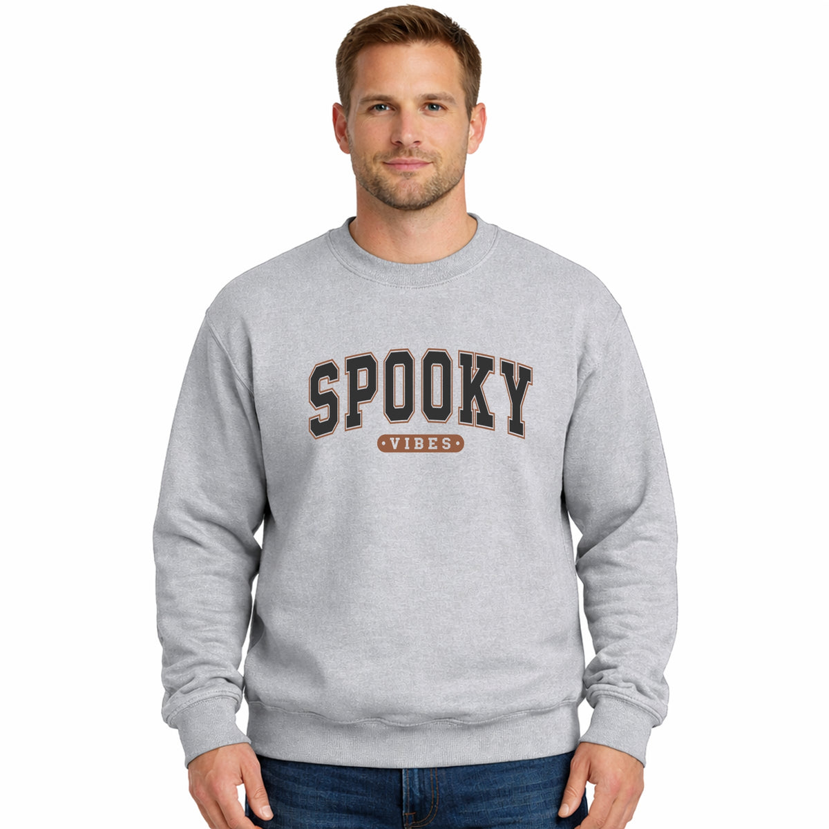 Varsity Spooky Vibes - Men's Graphic Sweatshirt