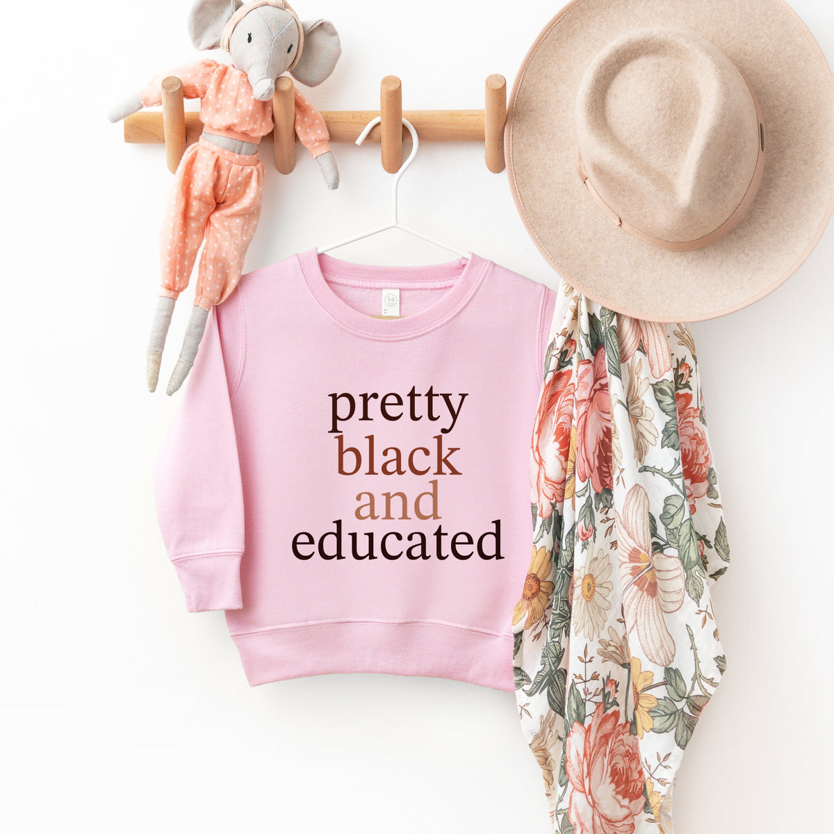Pretty Black and Educated - Toddler Graphic Sweatshirt