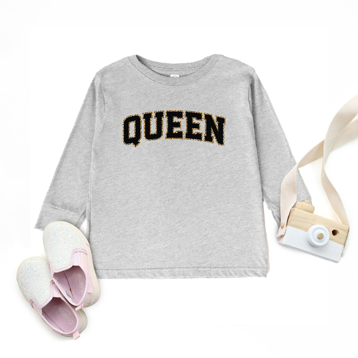 Queen Leopard Print - Toddler Long Sleeve Graphic Tee