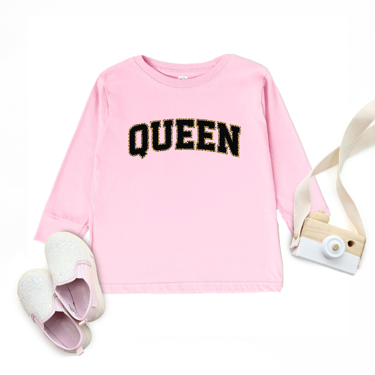 Queen Leopard Print - Toddler Long Sleeve Graphic Tee