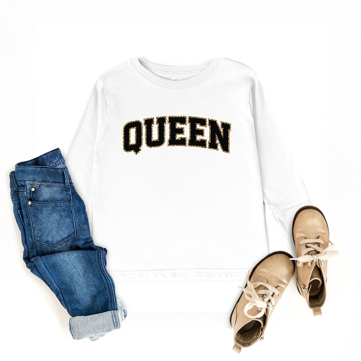 Queen Leopard Print - Toddler Long Sleeve Graphic Tee