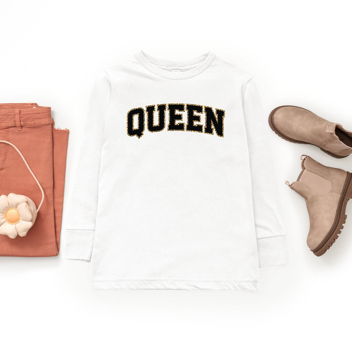 Queen Leopard Print - Youth Long Sleeve Graphic T-Shirt