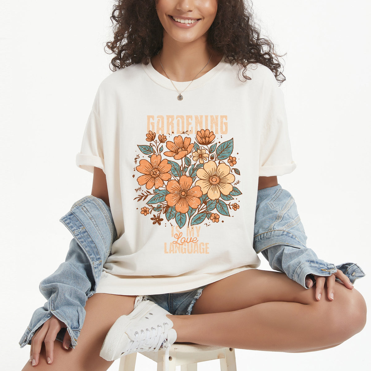 Gardening Is My Love Language - Women's Garment Dyed Graphic T-Shirt
