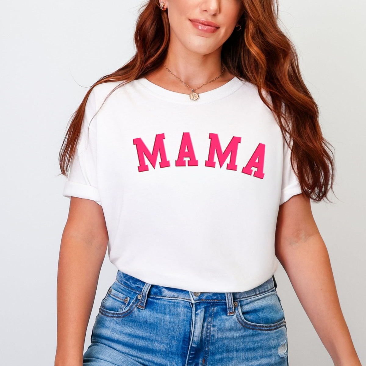 Mama Bold Puff Print - Women's Garment Dyed Graphic T-Shirt