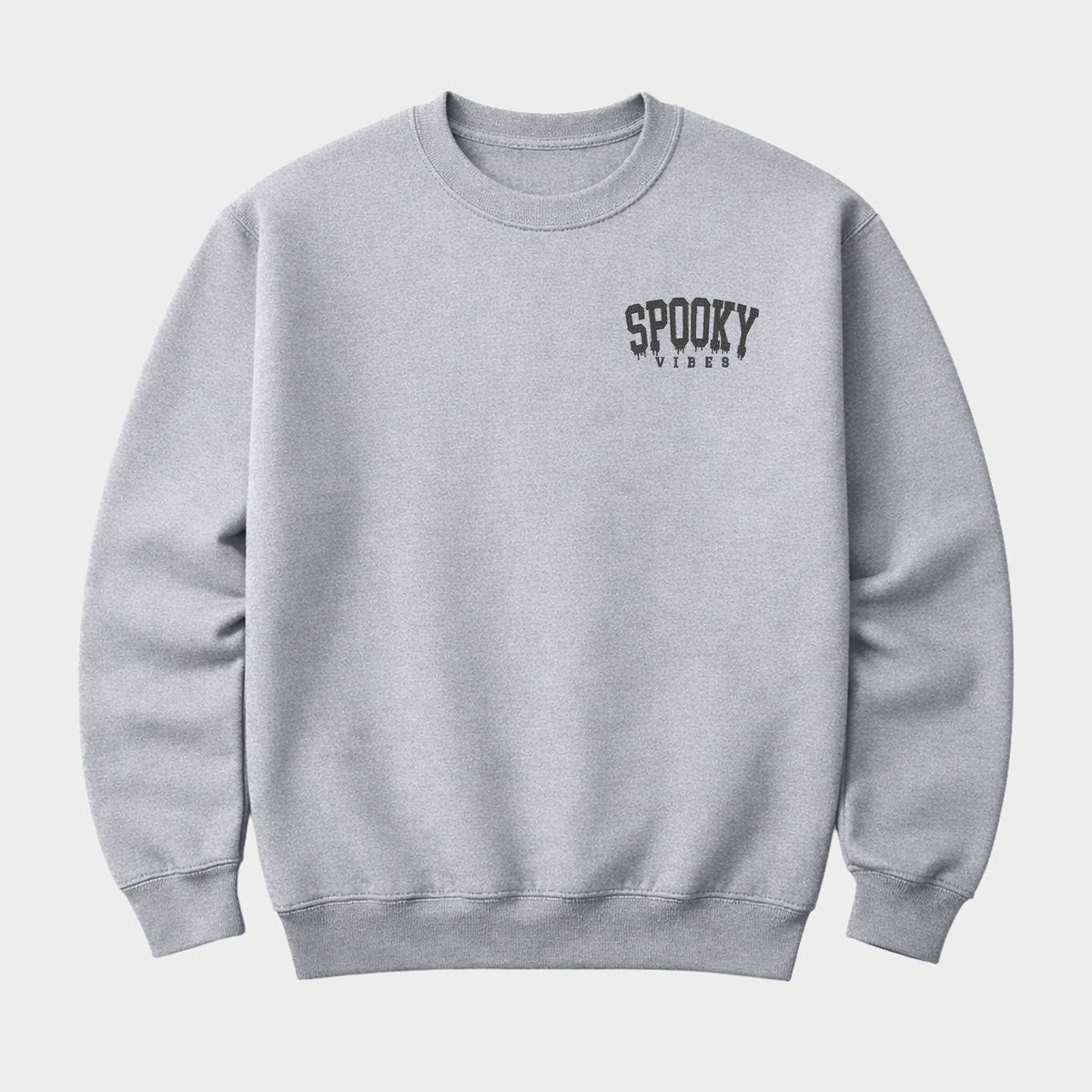 Embroidered Spooky Vibes - Men's Graphic Sweatshirt