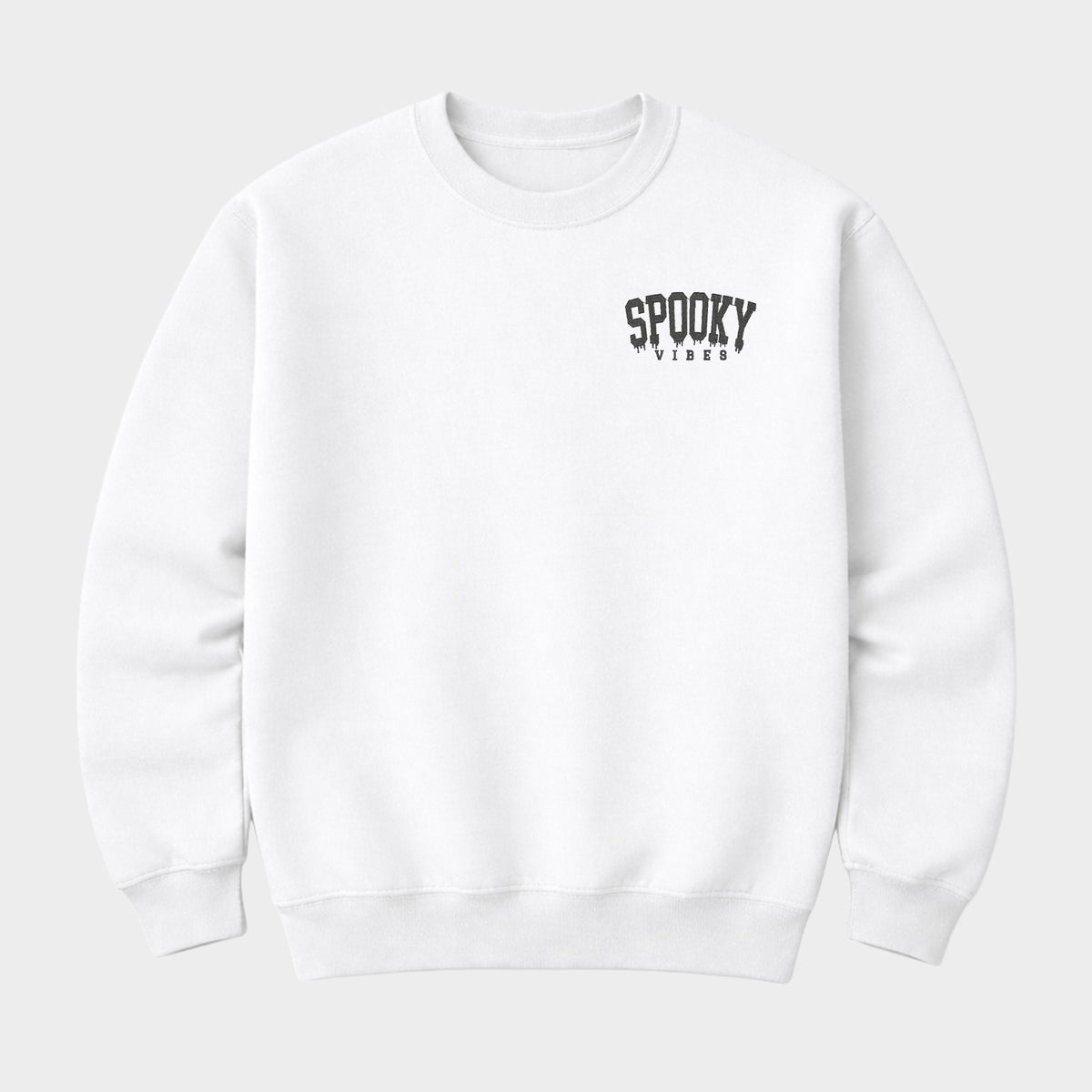 Embroidered Spooky Vibes - Men's Graphic Sweatshirt