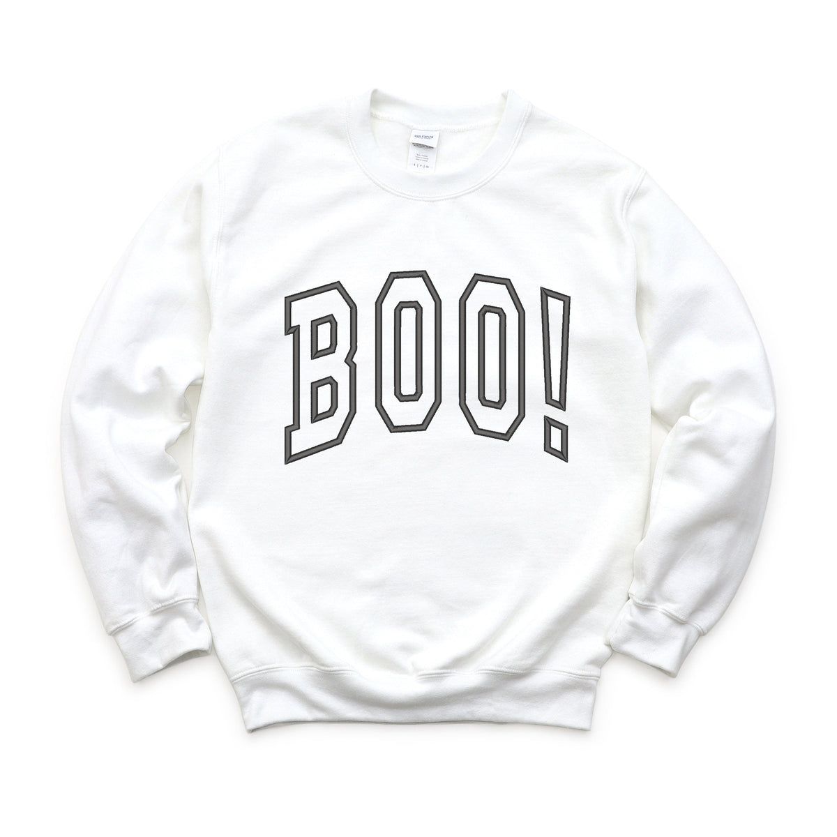 Embroidered Boo Arched - Women's Graphic Sweatshirt