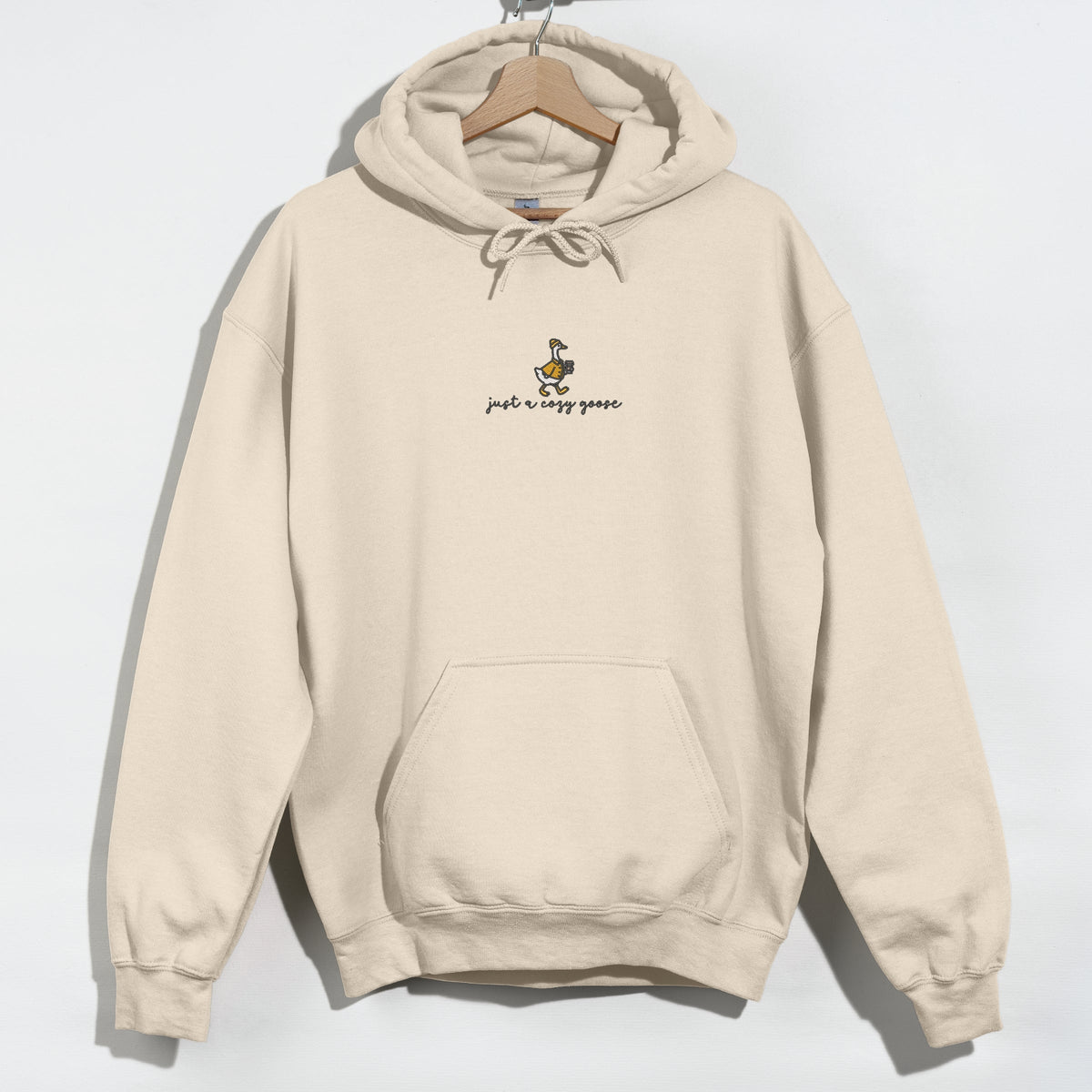 Embroidered Just A Cozy Goose - Women's Graphic Hoodie
