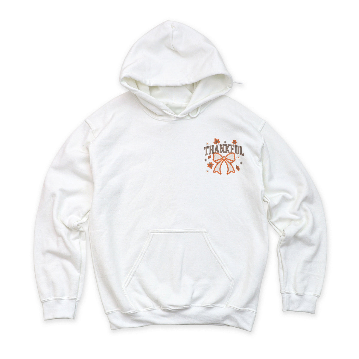 Embroidered Coquette Thankful - Women's Graphic Hoodie