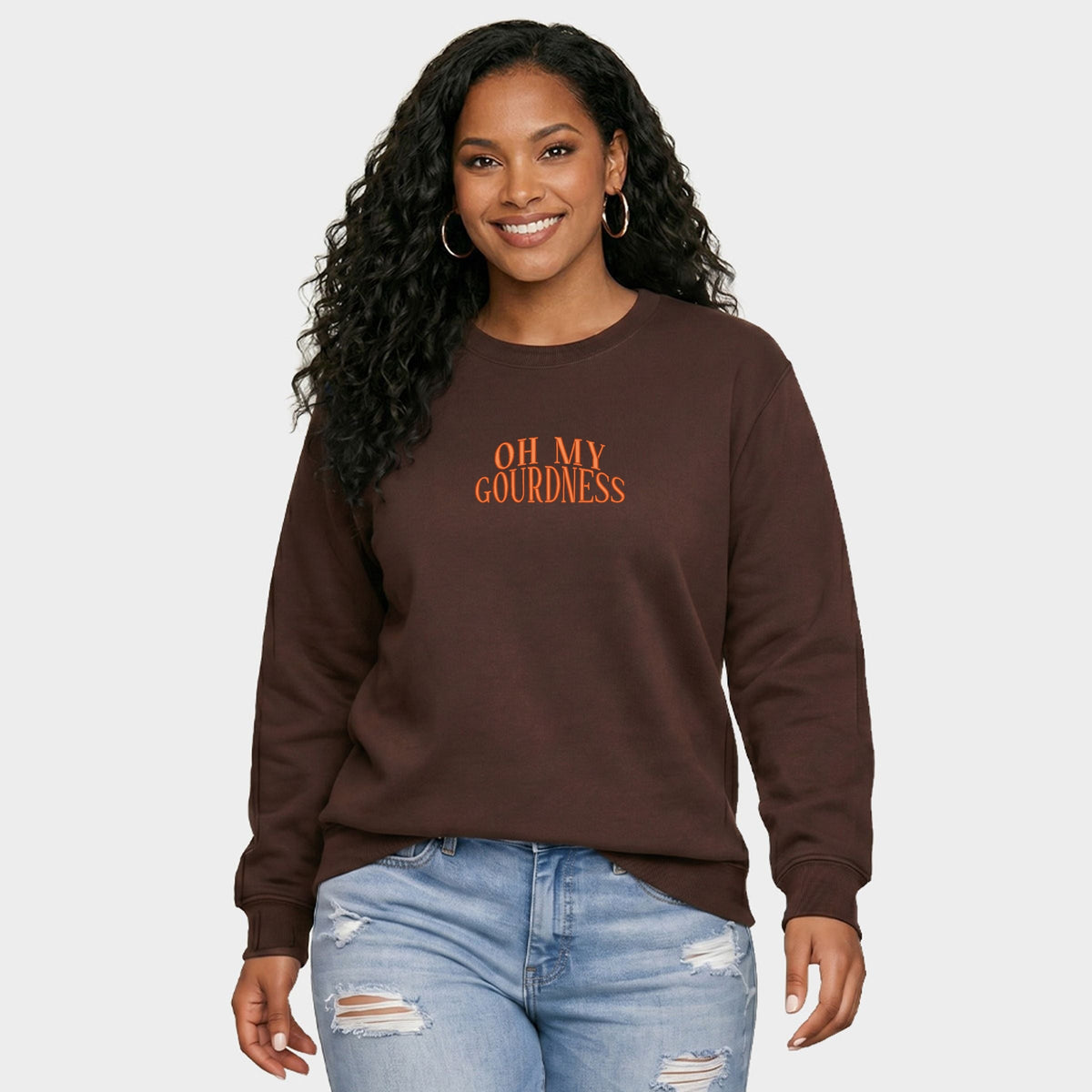 Embroidered Oh My Gourdness - Women's Graphic Sweatshirt