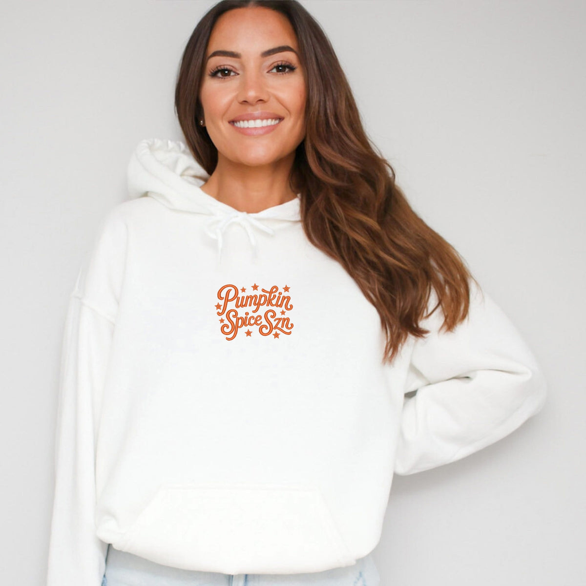 Embroidered Pumpkin Spice Season - Women's Graphic Hoodie