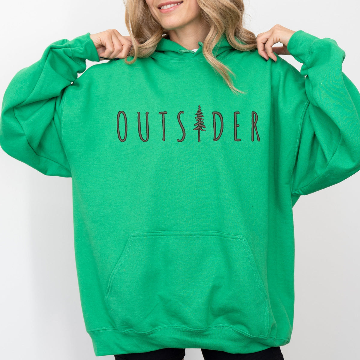 Embroidered Outsider Tree - Women's Graphic Hoodie