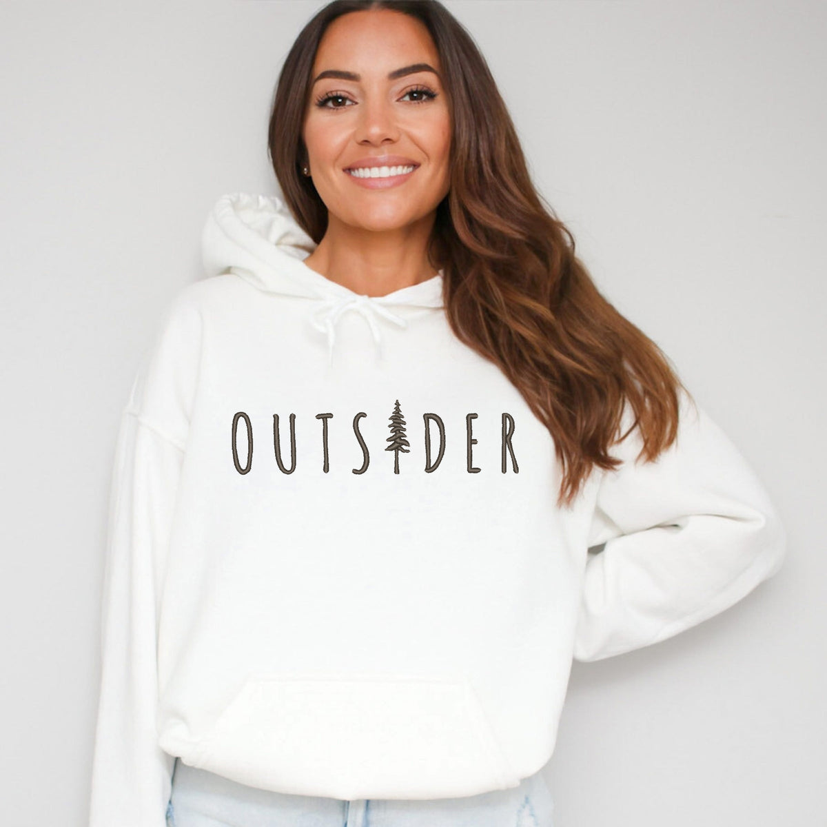 Embroidered Outsider Tree - Women's Graphic Hoodie