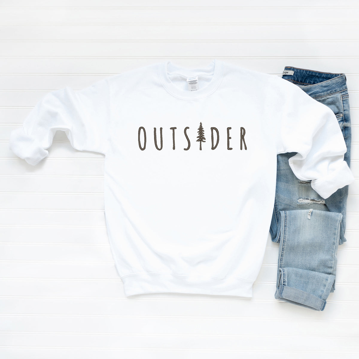 Embroidered Outsider Tree - Women's Graphic Sweatshirt