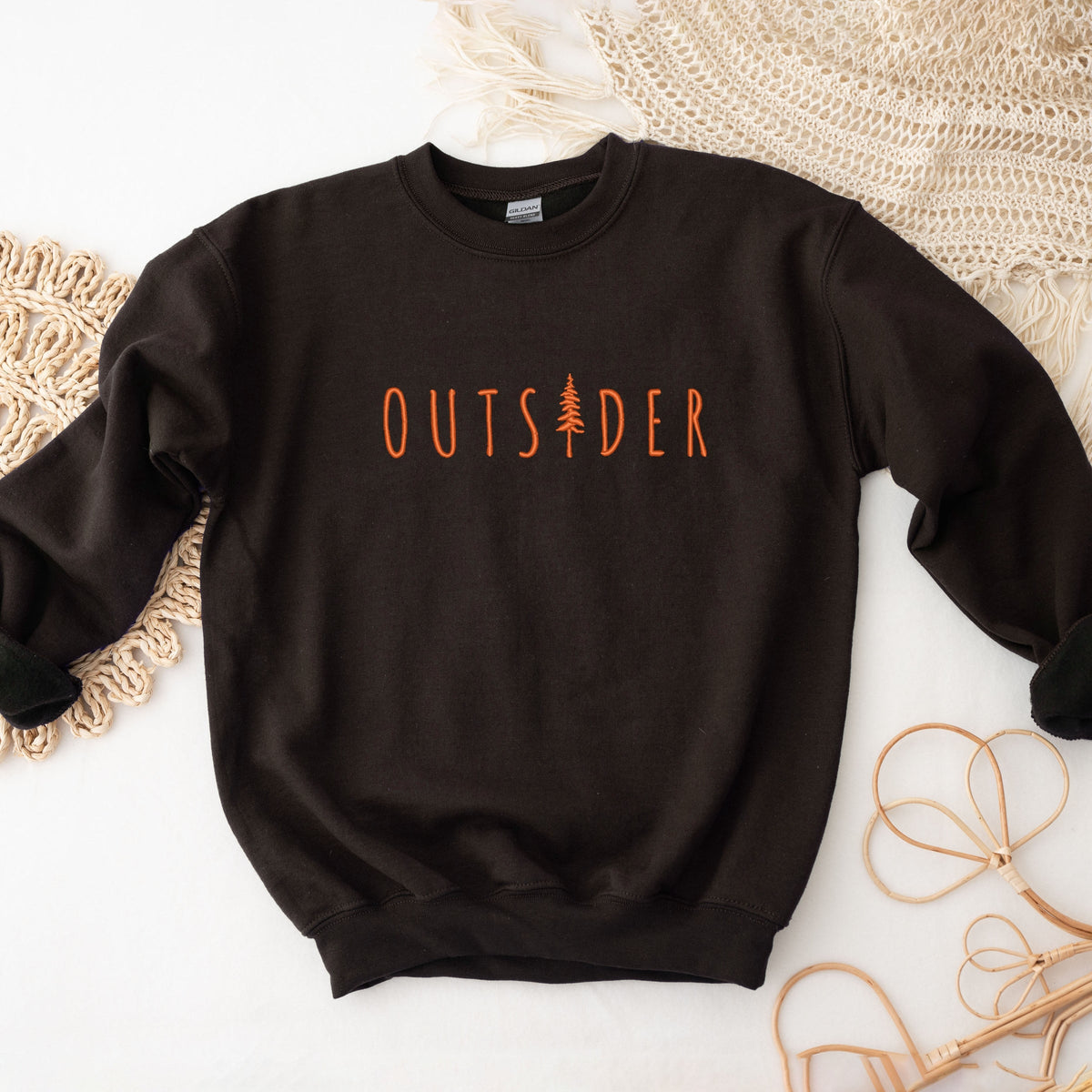 Embroidered Outsider Tree - Women's Graphic Sweatshirt