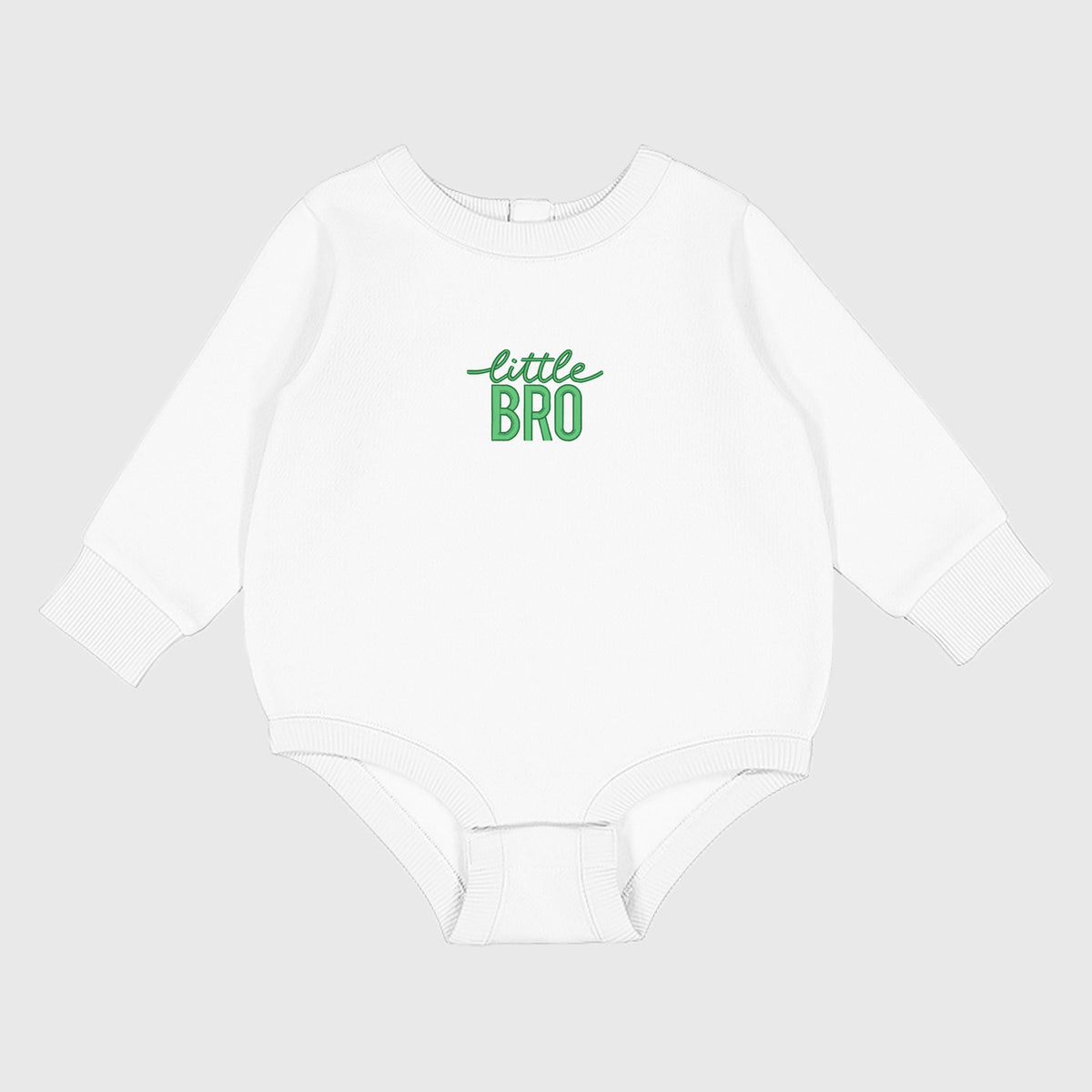 Embroidered Little Bro - Infant Fleece BodySuit