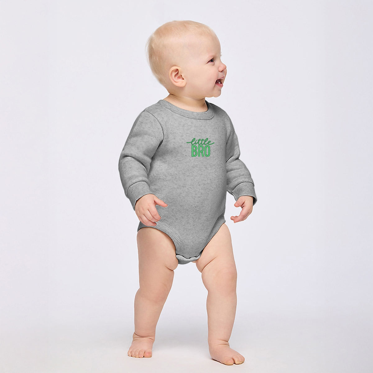 Embroidered Little Bro - Infant Fleece BodySuit