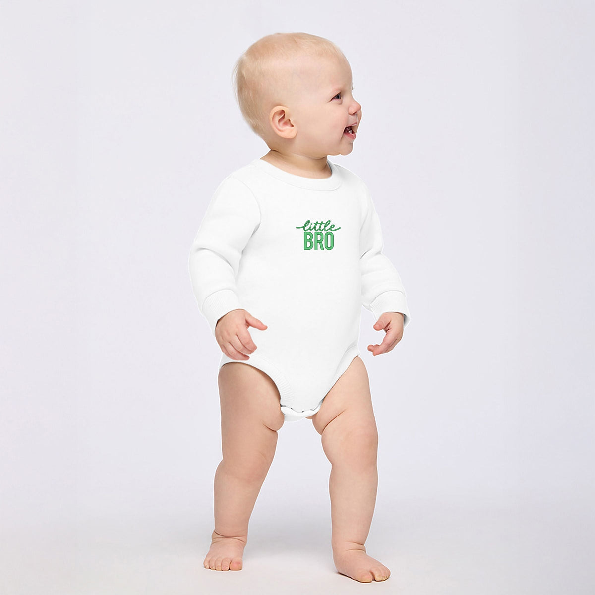 Embroidered Little Bro - Infant Fleece BodySuit