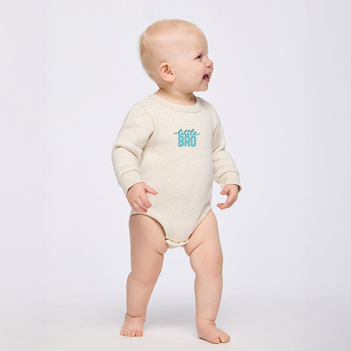 Embroidered Little Bro - Infant Fleece BodySuit