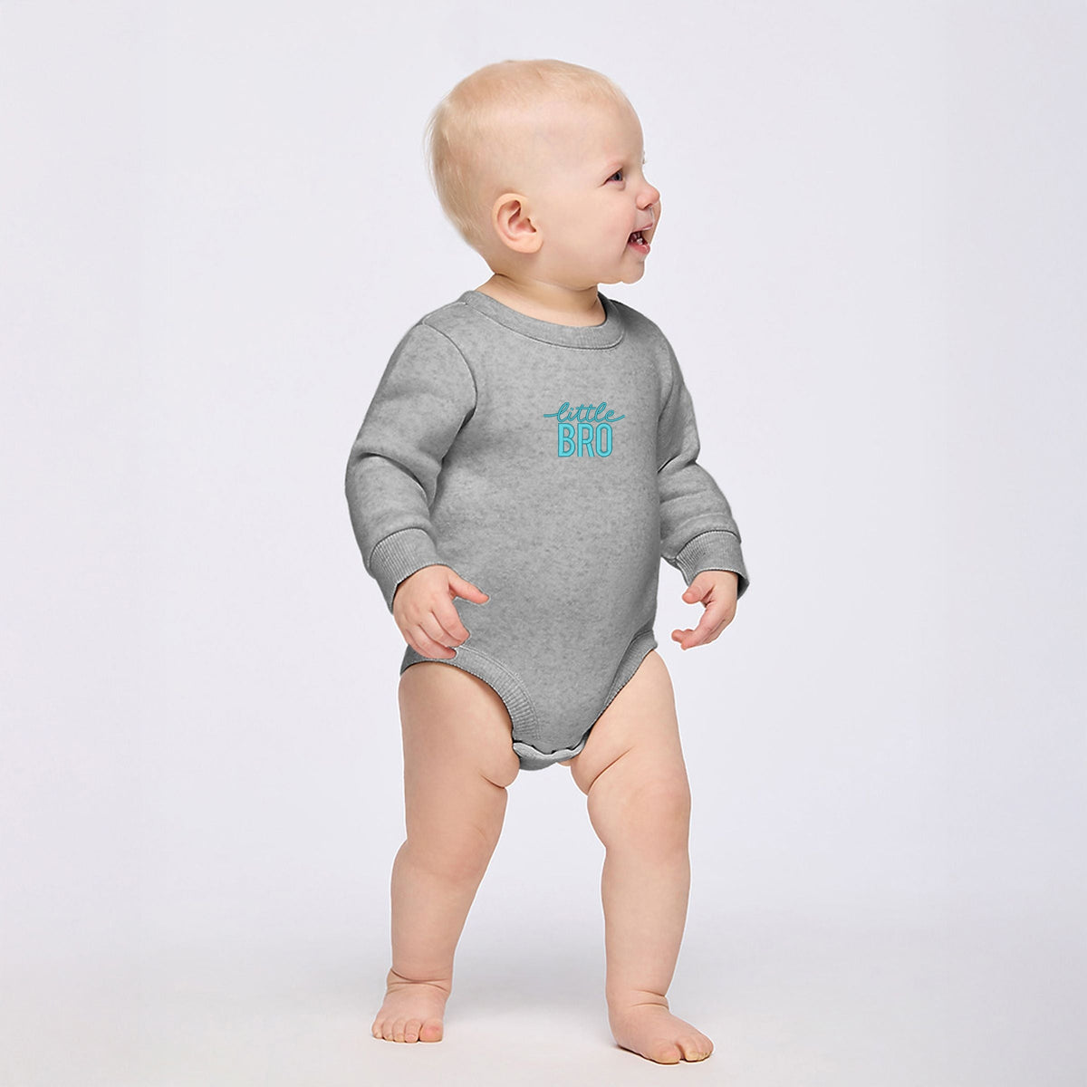 Embroidered Little Bro - Infant Fleece BodySuit