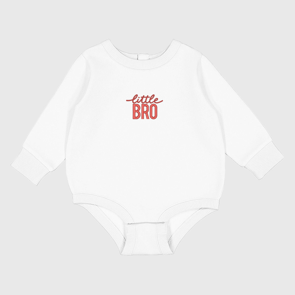 Embroidered Little Bro - Infant Fleece BodySuit
