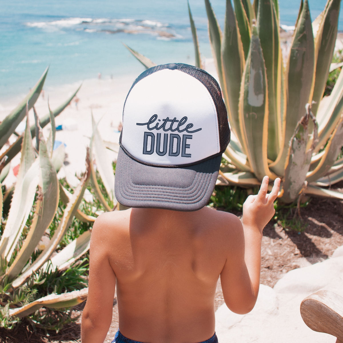 Embroidered Little Dude - Youth Graphic Foam Trucker Hat