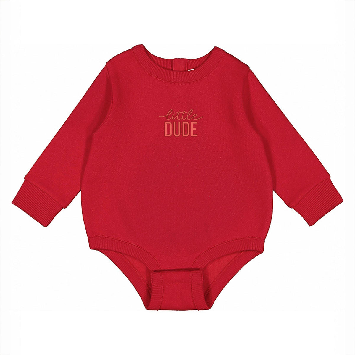 Embroidered Little Dude - Infant Fleece BodySuit