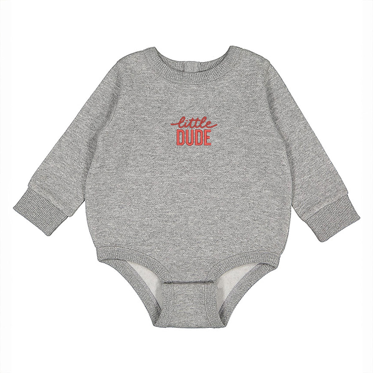 Embroidered Little Dude - Infant Fleece BodySuit