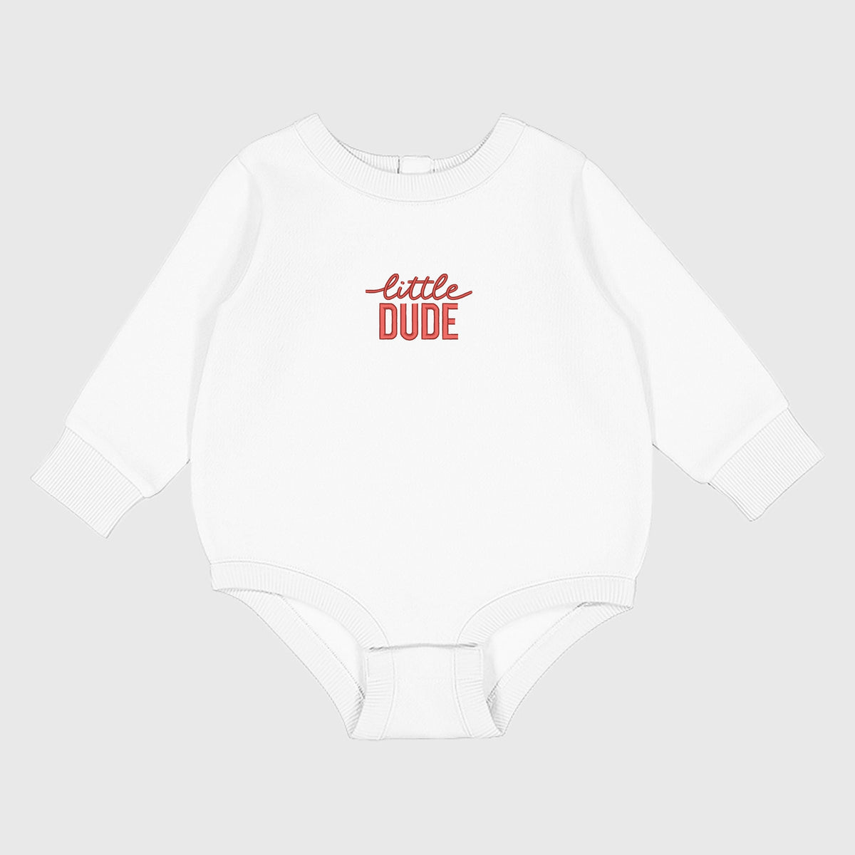 Embroidered Little Dude - Infant Fleece BodySuit