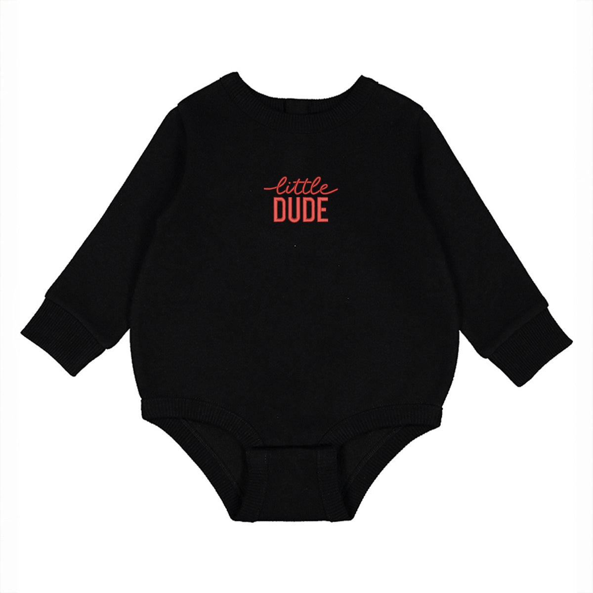 Embroidered Little Dude - Infant Fleece BodySuit