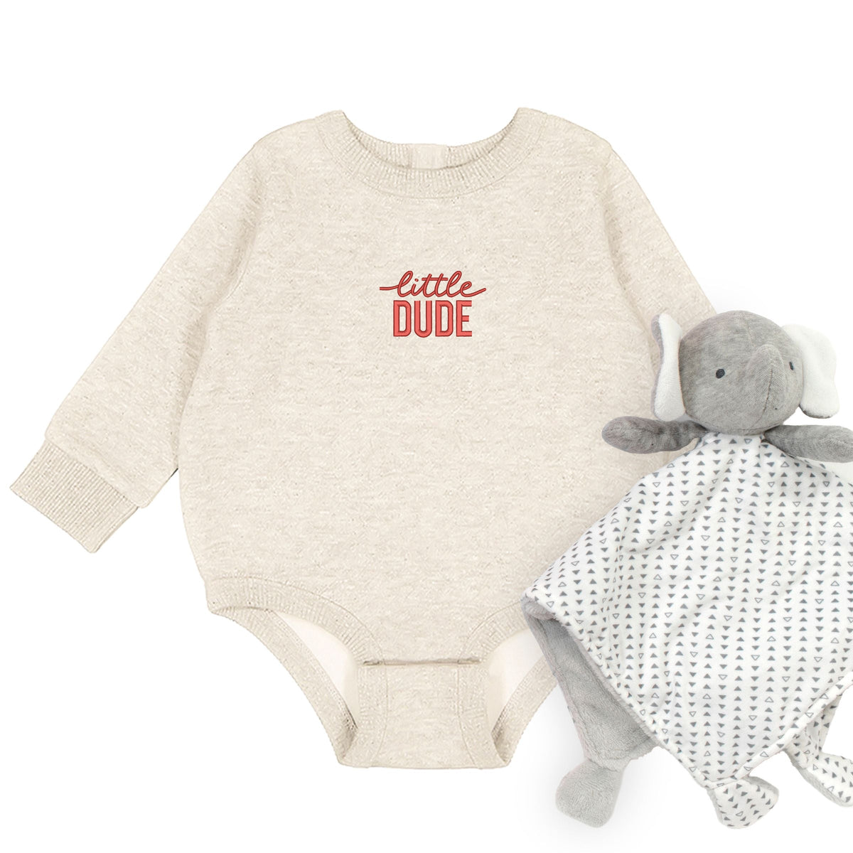 Embroidered Little Dude - Infant Fleece BodySuit