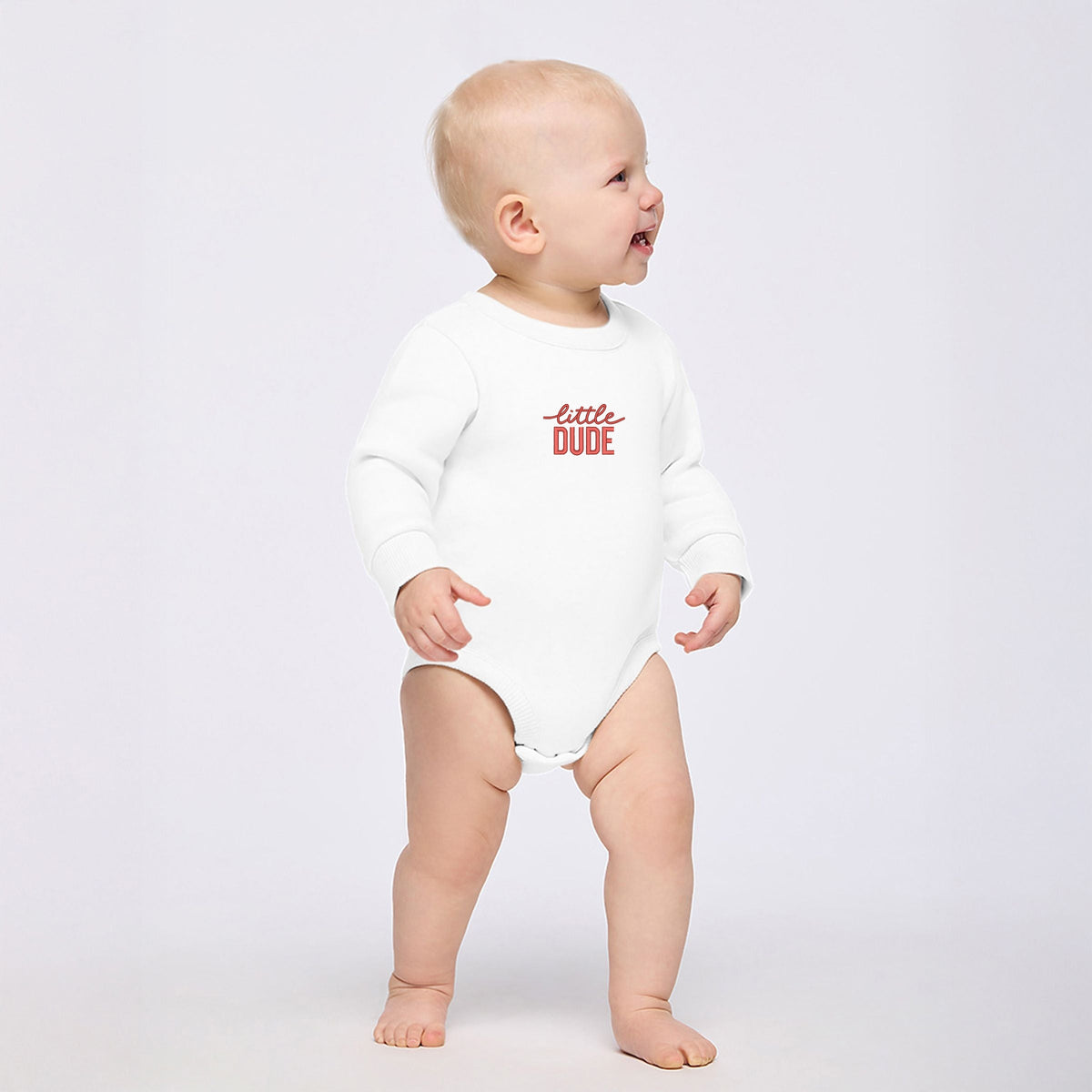 Embroidered Little Dude - Infant Fleece BodySuit