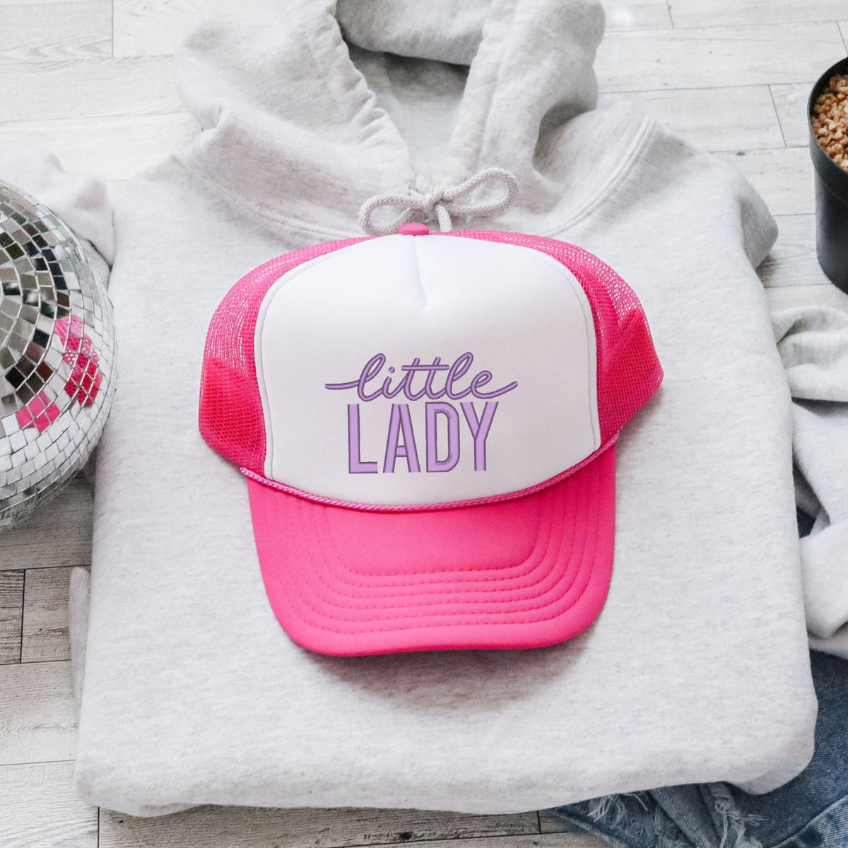 Embroidered Little Lady - Youth Graphic Foam Trucker Hat