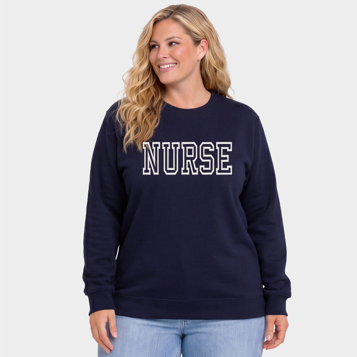 Embroidered Nurse Outline - Women's Plus Sweatshirt