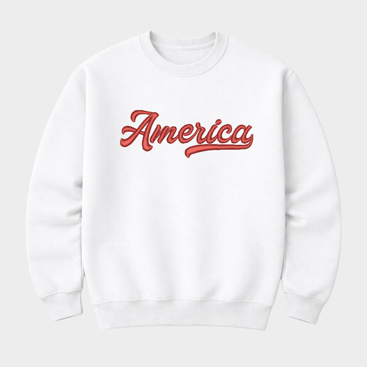 3D Puff Embroidered Retro America - Women's Graphic Sweatshirt