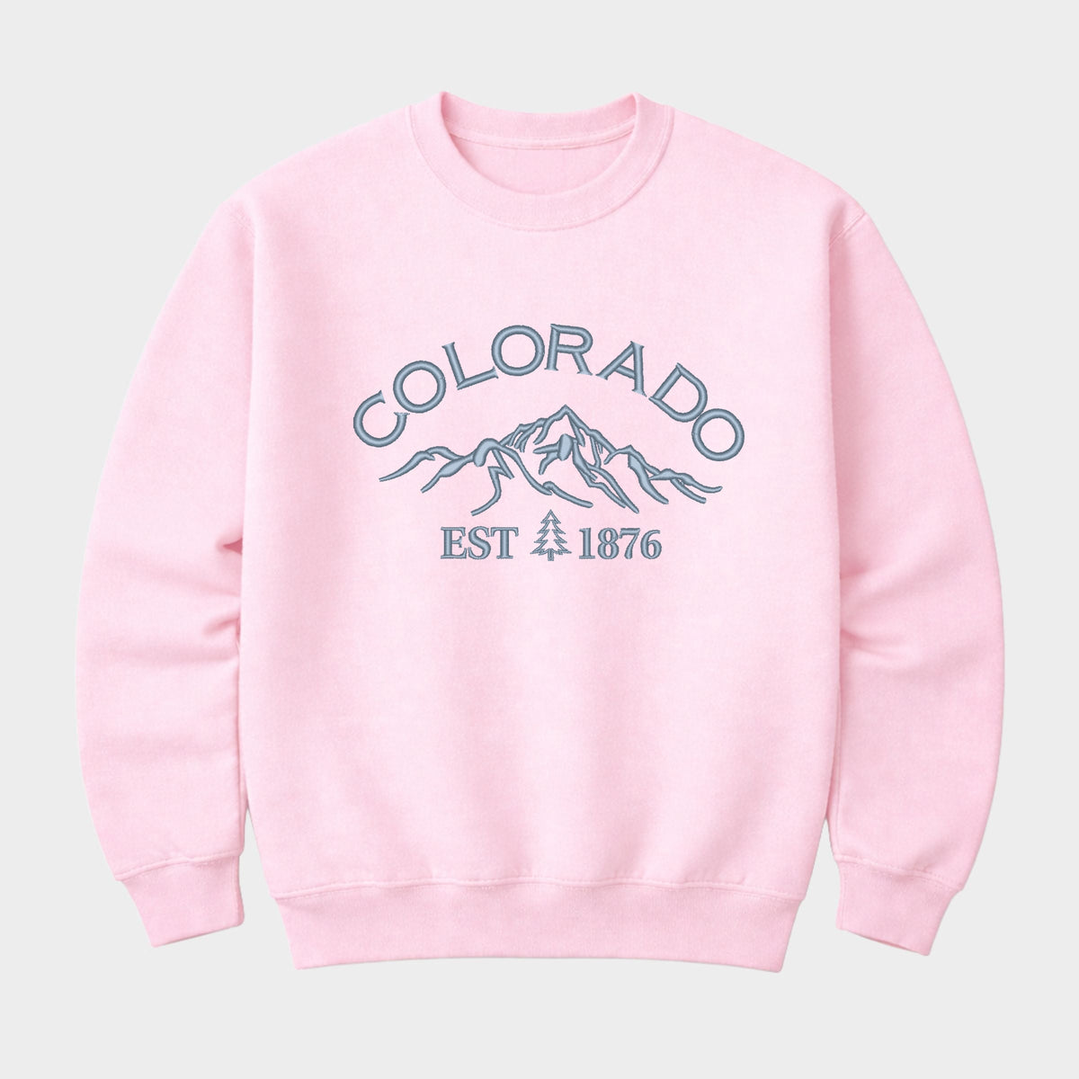 Embroidered Colorado Mountains - Women's Graphic Sweatshirt