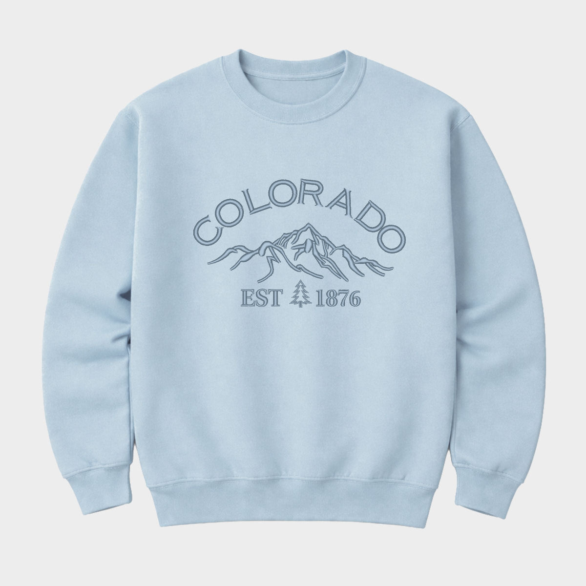 Embroidered Colorado Mountains - Women's Graphic Sweatshirt