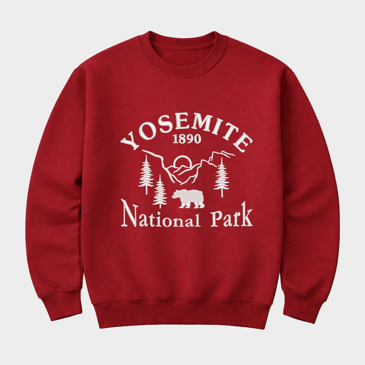 Embroidered Yosemite National Park - Men's Graphic Sweatshirt