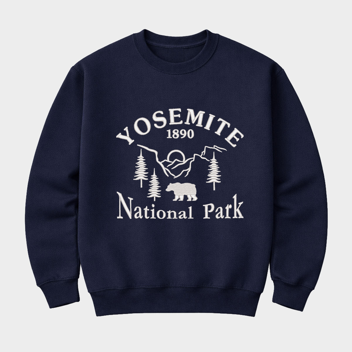 Embroidered Yosemite National Park - Men's Graphic Sweatshirt