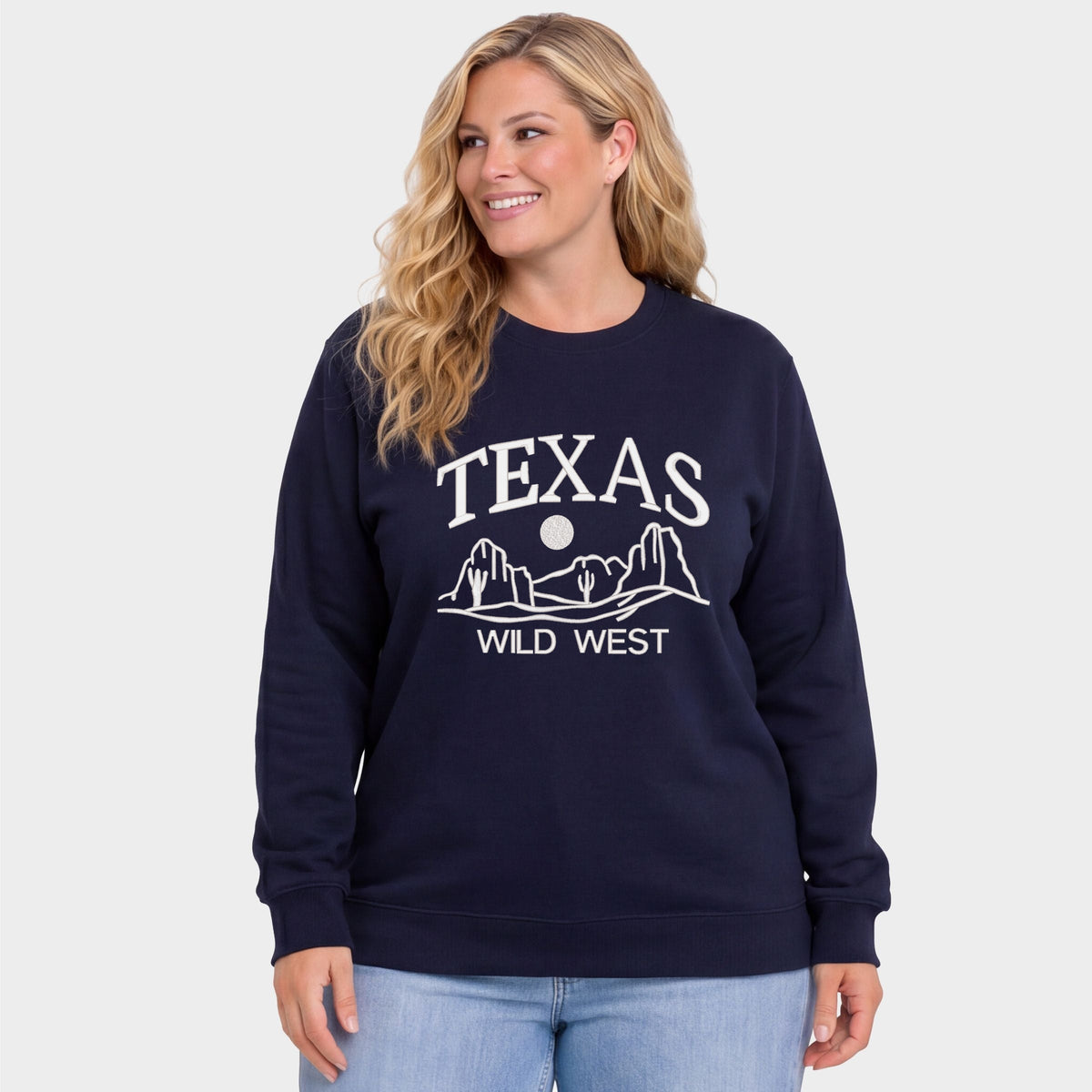 Embroidered Texas Wild West - Women's Plus Sweatshirt