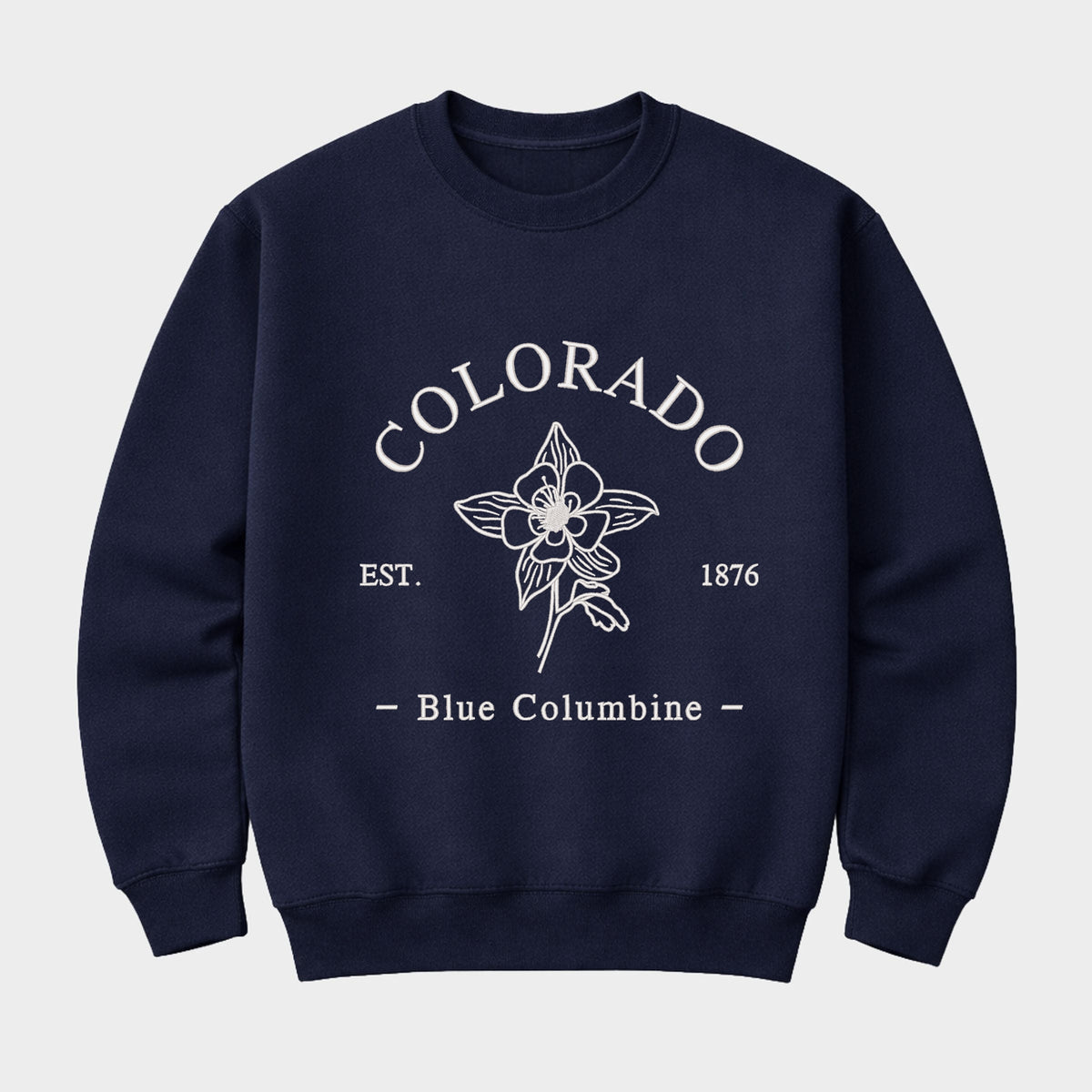 Embroidered Colorado Flower - Women's Graphic Sweatshirt