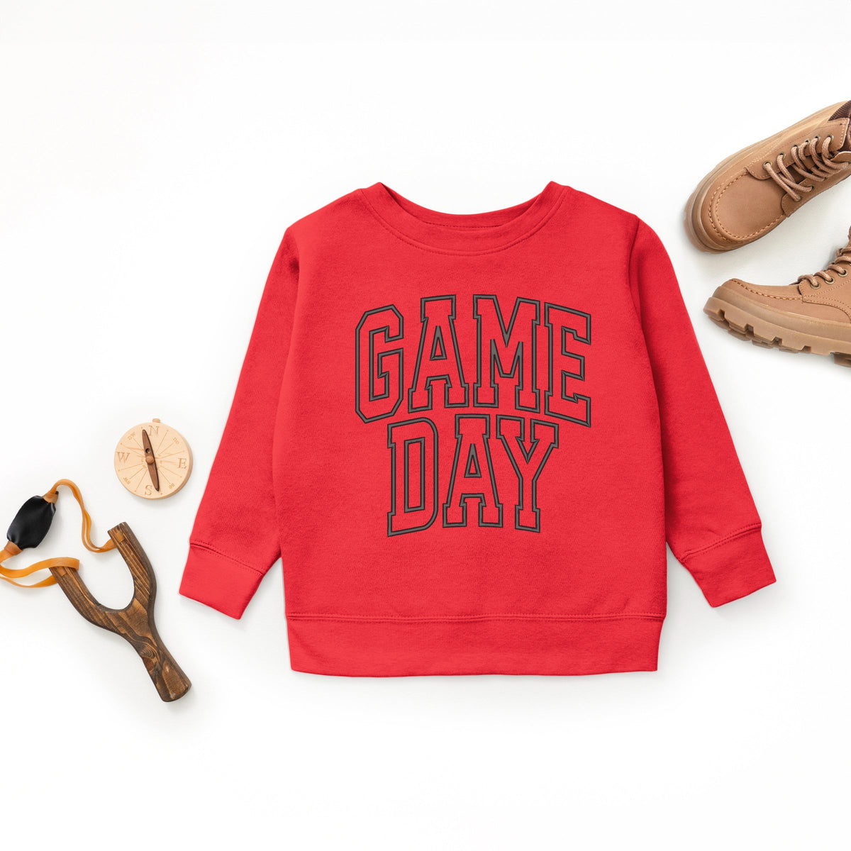 Embroidered Game Day Arched - Youth Graphic Sweatshirt